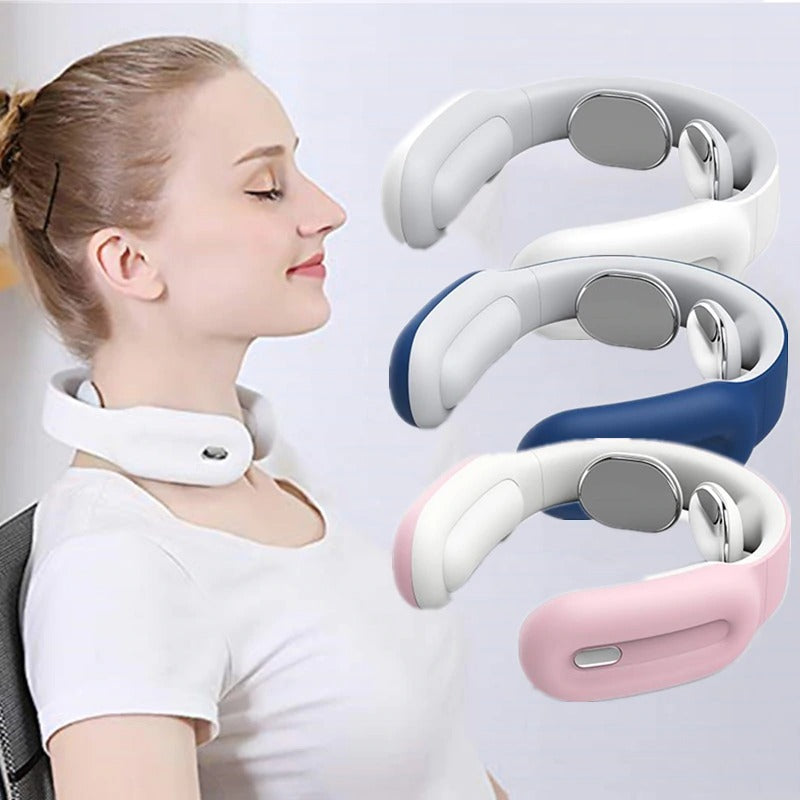 Logo Branded Rechargeable Electric Pulse Neck Massager With